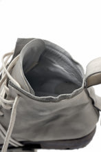 Load image into Gallery viewer, BORIS BIDJAN SABERI HORSE LEATHER LACE UP MIDDLE BOOTS / WASHED & HAND-TREATED "BOOT4" (LIGHT GREY)