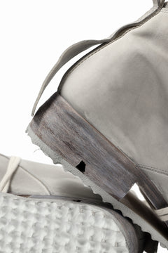 Load image into Gallery viewer, BORIS BIDJAN SABERI HORSE LEATHER LACE UP MIDDLE BOOTS / WASHED & HAND-TREATED "BOOT4" (LIGHT GREY)
