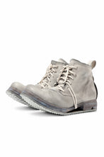 Load image into Gallery viewer, BORIS BIDJAN SABERI HORSE LEATHER LACE UP MIDDLE BOOTS / WASHED & HAND-TREATED "BOOT4" (LIGHT GREY)