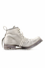 Load image into Gallery viewer, BORIS BIDJAN SABERI HORSE LEATHER LACE UP MIDDLE BOOTS / WASHED & HAND-TREATED "BOOT4" (LIGHT GREY)