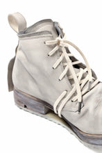 Load image into Gallery viewer, BORIS BIDJAN SABERI HORSE LEATHER LACE UP MIDDLE BOOTS / WASHED & HAND-TREATED "BOOT4" (LIGHT GREY)