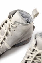 Load image into Gallery viewer, BORIS BIDJAN SABERI HORSE LEATHER LACE UP MIDDLE BOOTS / WASHED & HAND-TREATED "BOOT4" (LIGHT GREY)