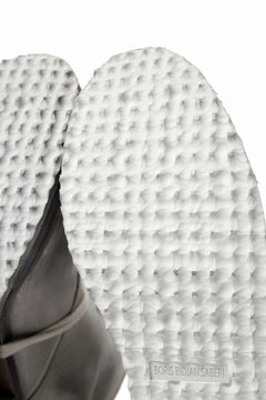Load image into Gallery viewer, BORIS BIDJAN SABERI HORSE LEATHER LACE UP MIDDLE BOOTS / WASHED & HAND-TREATED "BOOT4" (LIGHT GREY)