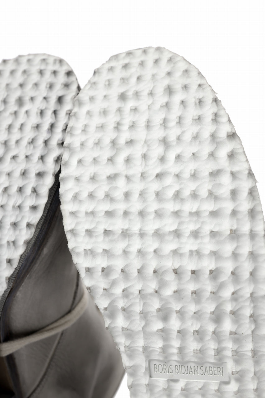 Load image into Gallery viewer, BORIS BIDJAN SABERI HORSE LEATHER LACE UP MIDDLE BOOTS / WASHED & HAND-TREATED "BOOT4" (LIGHT GREY)