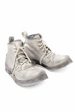 Load image into Gallery viewer, BORIS BIDJAN SABERI HORSE LEATHER LACE UP MIDDLE BOOTS / WASHED & HAND-TREATED "BOOT4" (LIGHT GREY)
