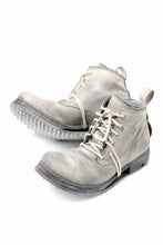 Load image into Gallery viewer, BORIS BIDJAN SABERI HORSE LEATHER LACE UP MIDDLE BOOTS / WASHED & HAND-TREATED "BOOT4" (LIGHT GREY)