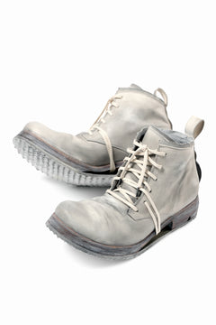 Load image into Gallery viewer, BORIS BIDJAN SABERI HORSE LEATHER LACE UP MIDDLE BOOTS / WASHED & HAND-TREATED "BOOT4" (LIGHT GREY)