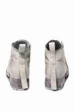 Load image into Gallery viewer, BORIS BIDJAN SABERI HORSE LEATHER LACE UP MIDDLE BOOTS / WASHED & HAND-TREATED "BOOT4" (LIGHT GREY)