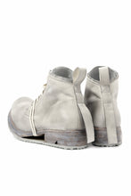 Load image into Gallery viewer, BORIS BIDJAN SABERI HORSE LEATHER LACE UP MIDDLE BOOTS / WASHED & HAND-TREATED "BOOT4" (LIGHT GREY)