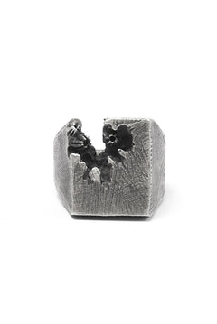 画像をギャラリービューアに読み込む, Holzpuppe Barnacle Deficiency Square Mark Silver Ring (BR-518)