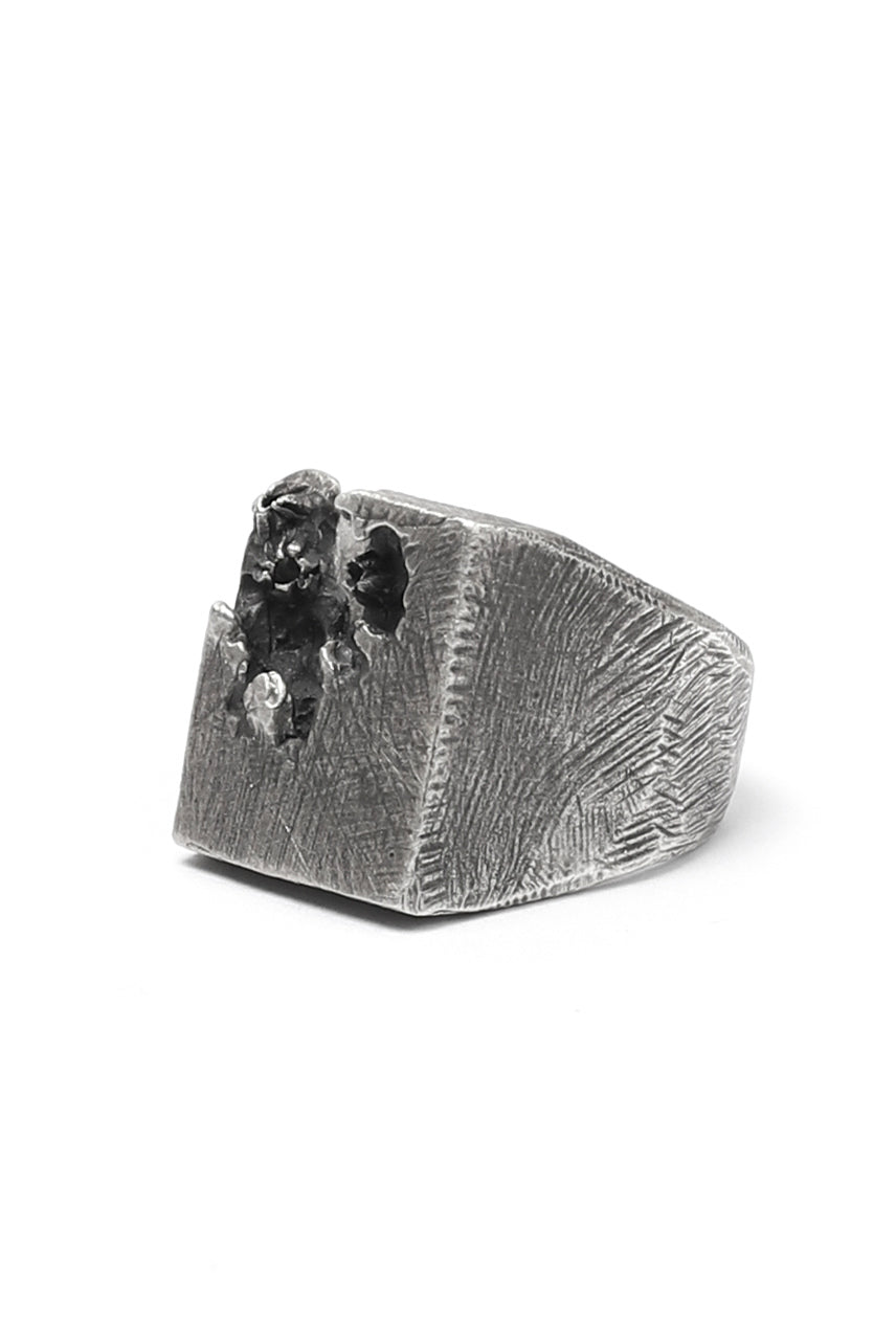 画像をギャラリービューアに読み込む, Holzpuppe Barnacle Deficiency Square Mark Silver Ring (BR-518)