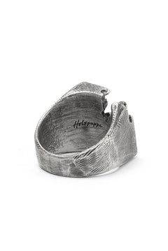 画像をギャラリービューアに読み込む, Holzpuppe Barnacle Deficiency Square Mark Silver Ring (BR-518)