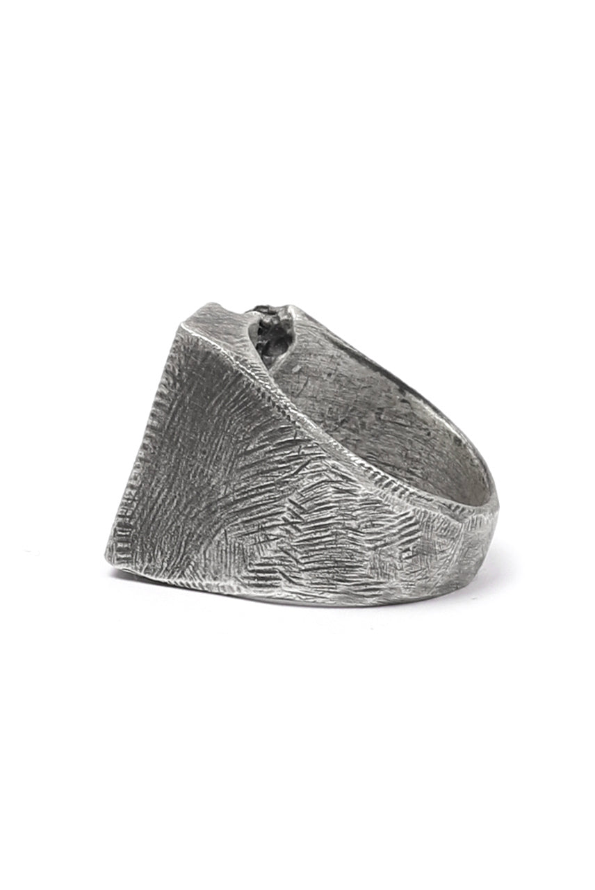 Holzpuppe Barnacle Deficiency Square Mark Silver Ring (BR-518)