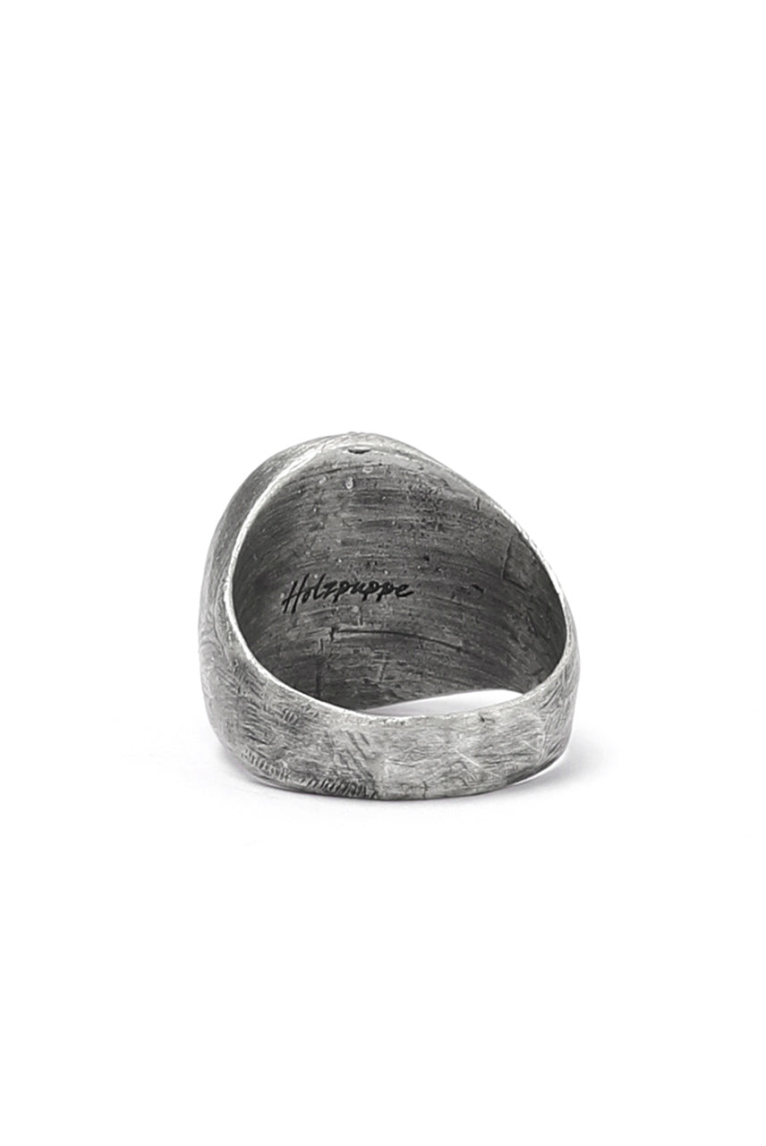 Holzpuppe Barnacle Vertical Oval Silver Ring (BR-519)