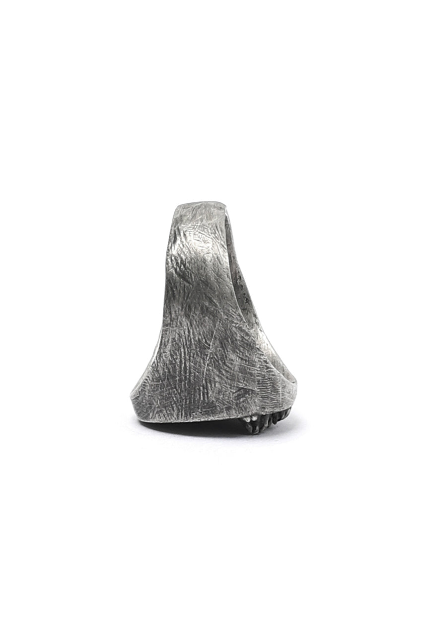 Load image into Gallery viewer, Holzpuppe Barnacle Vertical Oval Silver Ring (BR-519)