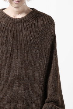 Load image into Gallery viewer, CAPERTICA HEAVY KNIT SWEATER TOP / BABY ALPACA (MIX BROWN)