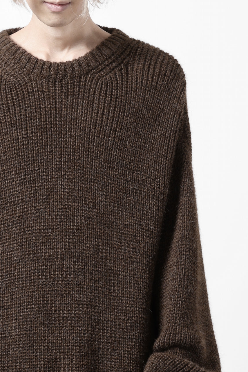 画像をギャラリービューアに読み込む, CAPERTICA HEAVY KNIT SWEATER TOP / BABY ALPACA (MIX BROWN)