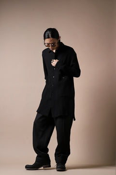 画像をギャラリービューアに読み込む, forme d'expression Long Wool Shirt with Pocket (Black)