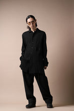画像をギャラリービューアに読み込む, forme d'expression Long Wool Shirt with Pocket (Black)
