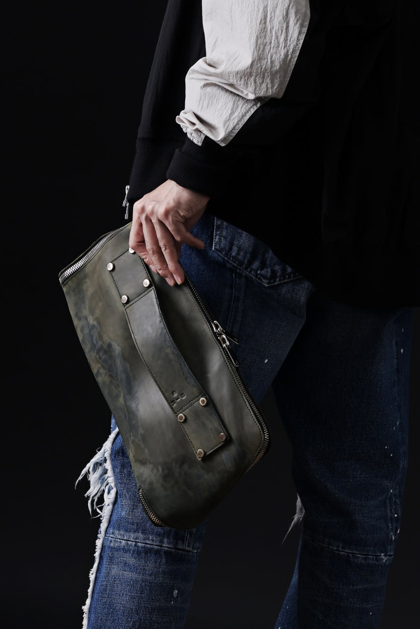 画像をギャラリービューアに読み込む, ierib onepiece clutch-bag / Marble Culatta (BLACK #C)