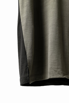 画像をギャラリービューアに読み込む, CAPERTICA ASYMMETRY BI COLOR TEE / SUPER120S WASHABLE WOOL (SEPIA)