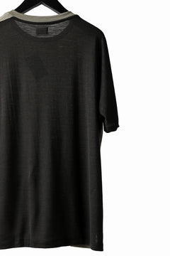 画像をギャラリービューアに読み込む, CAPERTICA ASYMMETRY BI COLOR TEE / SUPER120S WASHABLE WOOL (SEPIA)