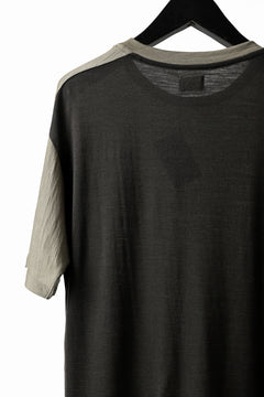 画像をギャラリービューアに読み込む, CAPERTICA ASYMMETRY BI COLOR TEE / SUPER120S WASHABLE WOOL (SEPIA)