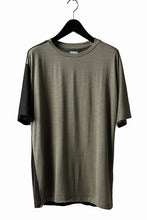 画像をギャラリービューアに読み込む, CAPERTICA ASYMMETRY BI COLOR TEE / SUPER120S WASHABLE WOOL (SEPIA)