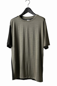 画像をギャラリービューアに読み込む, CAPERTICA ASYMMETRY BI COLOR TEE / SUPER120S WASHABLE WOOL (SEPIA)