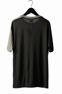 画像をギャラリービューアに読み込む, CAPERTICA ASYMMETRY BI COLOR TEE / SUPER120S WASHABLE WOOL (SEPIA)