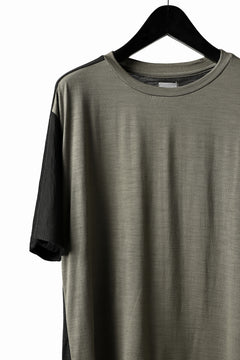 画像をギャラリービューアに読み込む, CAPERTICA ASYMMETRY BI COLOR TEE / SUPER120S WASHABLE WOOL (SEPIA)