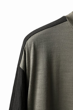 画像をギャラリービューアに読み込む, CAPERTICA ASYMMETRY BI COLOR TEE / SUPER120S WASHABLE WOOL (SEPIA)
