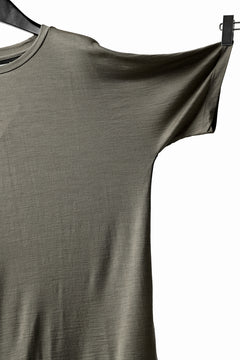 画像をギャラリービューアに読み込む, CAPERTICA ASYMMETRY BI COLOR TEE / SUPER120S WASHABLE WOOL (SEPIA)