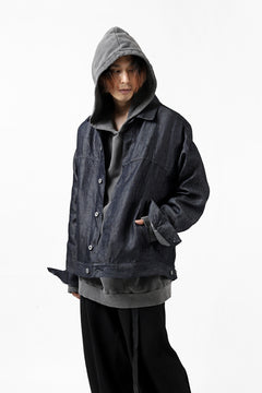 Load image into Gallery viewer, CAPERTICA BIG JEAN JACKET / LINEN DENIM (INDIGO)