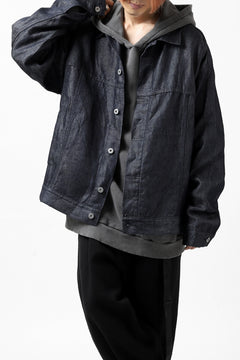 Load image into Gallery viewer, CAPERTICA BIG JEAN JACKET / LINEN DENIM (INDIGO)