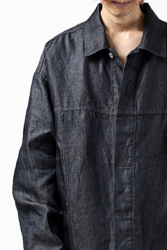 Load image into Gallery viewer, CAPERTICA BIG JEAN JACKET / LINEN DENIM (INDIGO)
