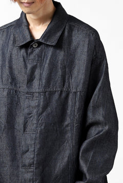 Load image into Gallery viewer, CAPERTICA BIG JEAN JACKET / LINEN DENIM (INDIGO)