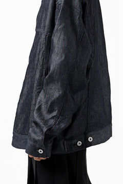 Load image into Gallery viewer, CAPERTICA BIG JEAN JACKET / LINEN DENIM (INDIGO)