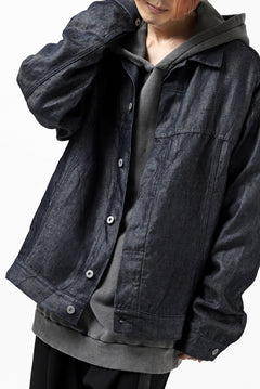 Load image into Gallery viewer, CAPERTICA BIG JEAN JACKET / LINEN DENIM (INDIGO)