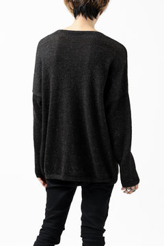 Load image into Gallery viewer, CAPERTICA ALPACA AIR KNIT SWEATER / BABY & FINE ALPACA WOOL (BLACK)