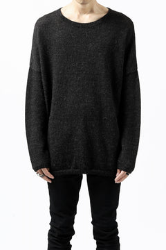 Load image into Gallery viewer, CAPERTICA ALPACA AIR KNIT SWEATER / BABY & FINE ALPACA WOOL (BLACK)