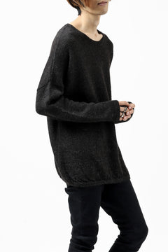 Load image into Gallery viewer, CAPERTICA ALPACA AIR KNIT SWEATER / BABY & FINE ALPACA WOOL (BLACK)