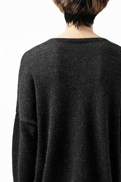 Load image into Gallery viewer, CAPERTICA ALPACA AIR KNIT SWEATER / BABY & FINE ALPACA WOOL (BLACK)