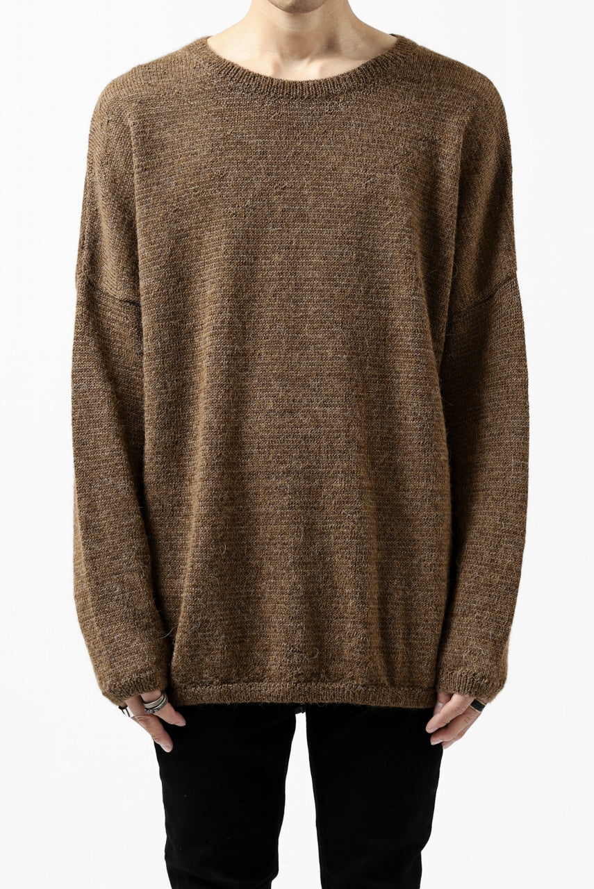 画像をギャラリービューアに読み込む, CAPERTICA ALPACA AIR KNIT SWEATER / BABY ALPACA FINEWOOL (CAMEL)