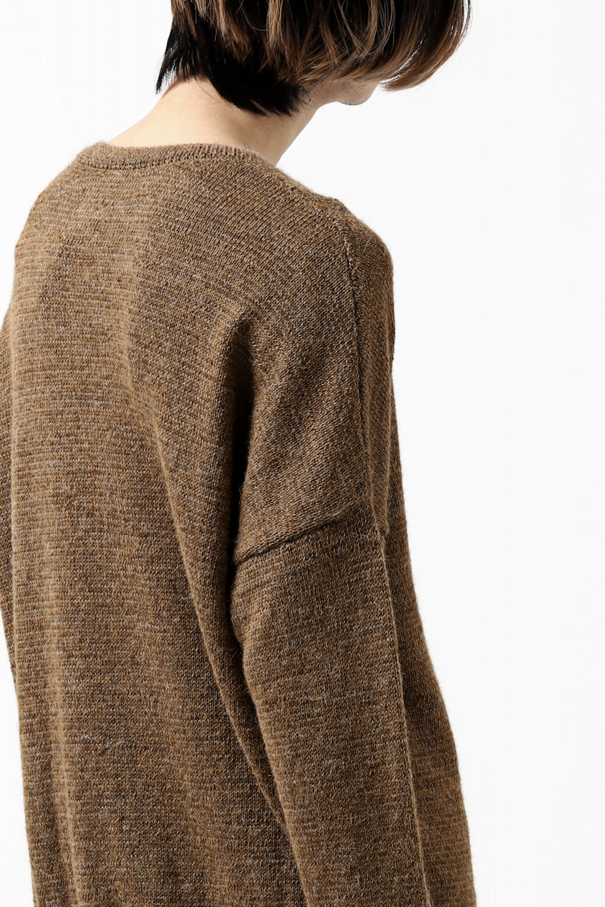 画像をギャラリービューアに読み込む, CAPERTICA ALPACA AIR KNIT SWEATER / BABY ALPACA FINEWOOL (CAMEL)