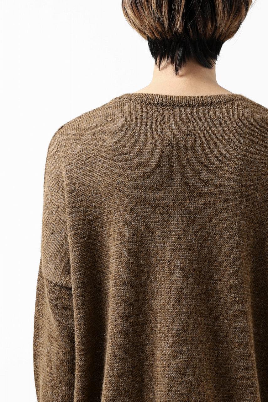 画像をギャラリービューアに読み込む, CAPERTICA ALPACA AIR KNIT SWEATER / BABY ALPACA FINEWOOL (CAMEL)