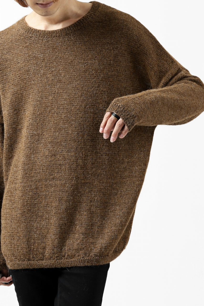 画像をギャラリービューアに読み込む, CAPERTICA ALPACA AIR KNIT SWEATER / BABY ALPACA FINEWOOL (CAMEL)
