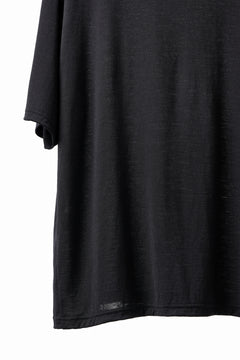 Load image into Gallery viewer, CAPERTICA OVERSIZED H/S TEE / SUPER 120s WASHABLE WOOL JERSEY (BLACK)