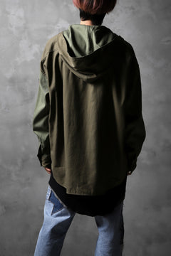 画像をギャラリービューアに読み込む, CHANGES VINTAGE REMAKE MILITARY HOODIE SHIRT-PARKA (KHAKI #B)