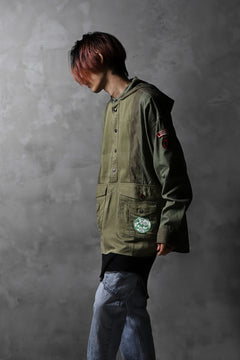 画像をギャラリービューアに読み込む, CHANGES VINTAGE REMAKE MILITARY HOODIE SHIRT-PARKA (KHAKI #B)